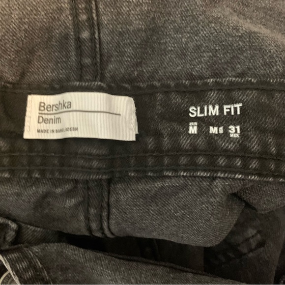 Bershka Distressed Denim Overall Shorts Medium - Picture 5 of 5